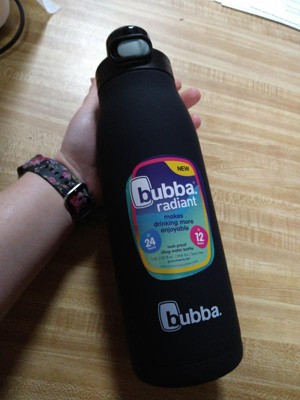 Bubba 32oz Radiant Push Button Water Bottle With Straw Rubberized Stainless  Steel Licorice : Target