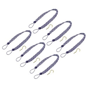 Unique Bargains Braided Drapery Holdback Holder Decorative Rope Tie Back with Metal Hooks - 1 of 4
