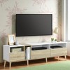 Modern TV Stand with 3 Drawers & Open Shelves, Media Console for TVs up to 80'', Entertainment Center with Color-Matching Design - 2 of 4