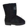 bebe Girl's Cozy Microsuede Winter Boots with Sparkling Rhinestone Logo Detail - Stylish and Warm Footwear for Girls - 2 of 4