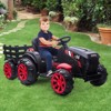 12V Kids Ride On Tractor with Trailer, Battery Powered Electric Vehicles Toy with 35W Dual Motors - 3 of 4