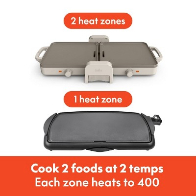bella Fold and Store Dual Temp Griddle Oatmilk❗MAY HAVE MISSING PIECES/NEEDS CLEANING❗