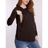 Women's Crewneck Long Sleeve Draped Nursing Tee | Motherhood Maternity - 4 of 4