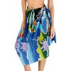 LA LEELA Women's Beachwear Summer Bikini Wraps Beach Wrap Sarong Coverups Skirt Swimsuit Swim Cover Ups for Swimwear Women One Size Green,Fish - 2 of 4