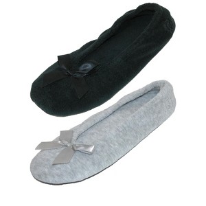 Isotoner Women's Terry Classic Ballerina Slippers (Pack of 2) - 1 of 4