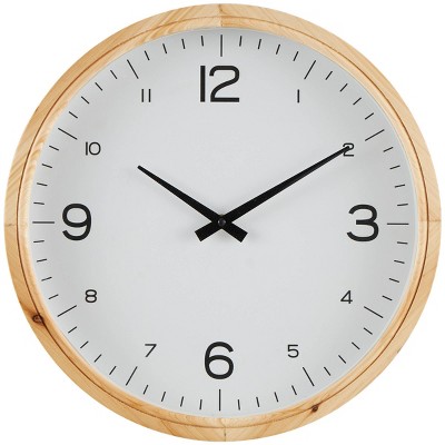 16 Thin Frame Wall Clock Red/Brown - Threshold™