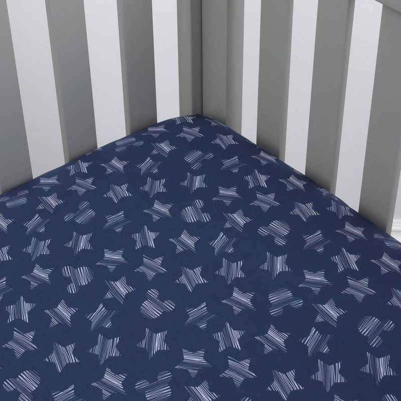 Disney Mickey Mouse Hello World StarIcon 100% Cotton Fitted Crib Sheet, 2 of 4