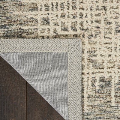 Hand-Tufted Ivory Multi Wool 8' x 10' Rustic Area Rug