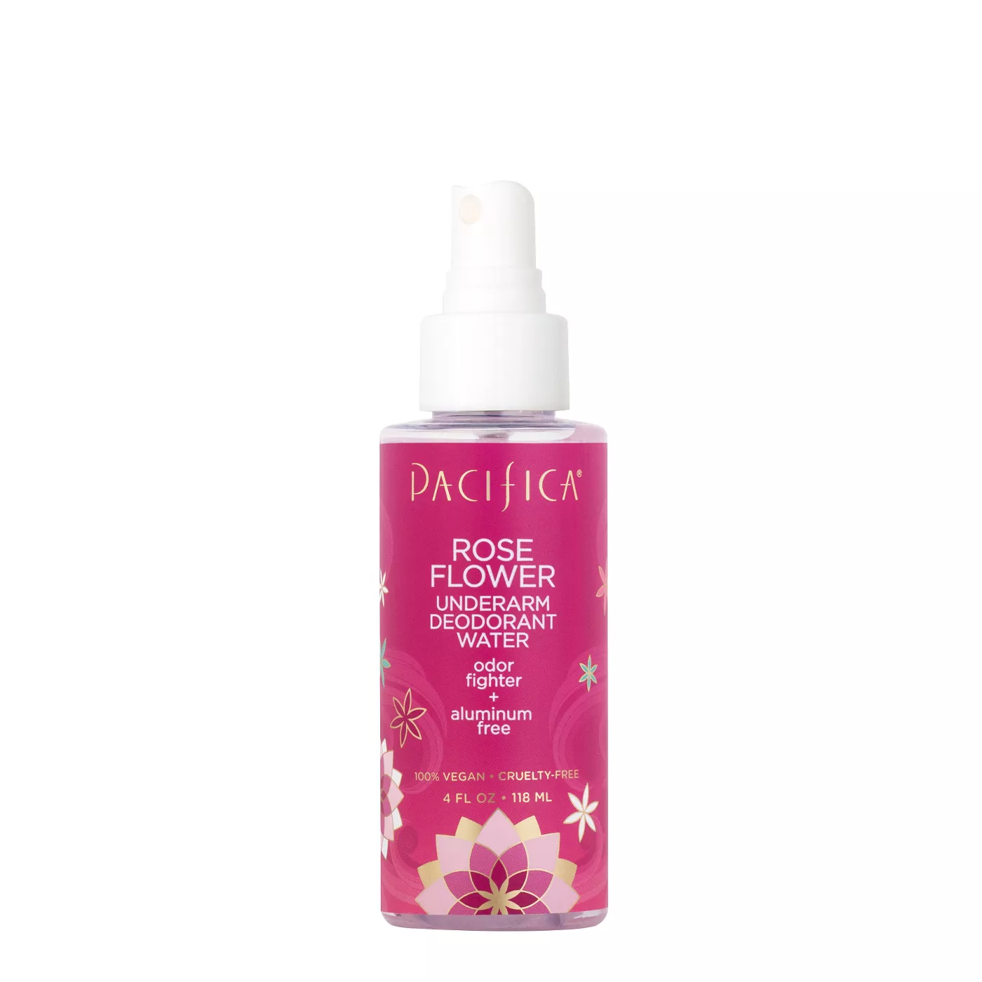 The Pacifica Rose Underarm Deodorant Spray travel product recommended by Tatyana Figueira on Pretty Progressive.