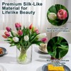 BRINJOY 20-Pack Artificial Silk Tulips | PU Material Bouquet with Gift Box for Weddings, Parties & Home Decor - 2 of 4