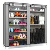 Coucheta 9-Slot Shoe Organizer - Double Row Non-Woven Storage Cabinet, Space-Saving Gray Shoe Rack - 2 of 4