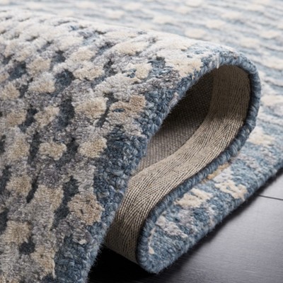 Gray Handmade Wool Tufted Rectangular Area Rug, 3' x 5'