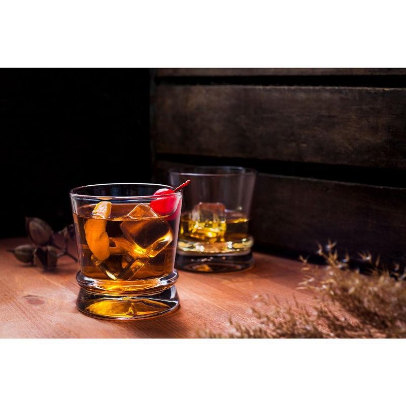 JoyJolt Afina Scotch Glasses, Old Fashioned Glasses - Set of 2 Whiskey Glass for Liquor - 10-Ounce, 4 of 9