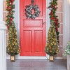 Artificial Christmas Tree, 4.5 Ft Pre-Lit Snow Flocked Christmas Tree, Potted Holiday Xmas Tree, Red Berry Clusters for Home Decoration - 4 of 4