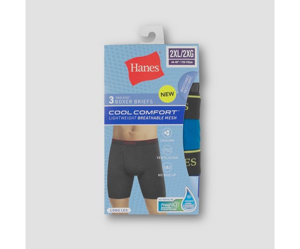 Hanes long leg hot sale boxer briefs 2xl