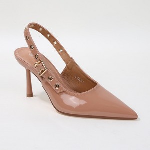 Berness Women's Candes Patent Grommet Strap Slingback Heels - 1 of 4