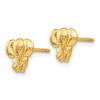 Black Bow Jewelry 7mm Polished Elephant Post Earrings in 14k Yellow Gold - 2 of 4