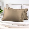 300 Thread Count Rayon From Bamboo Solid Set of 2 Pillowcase Set by Blue Nile Mills - 2 of 4