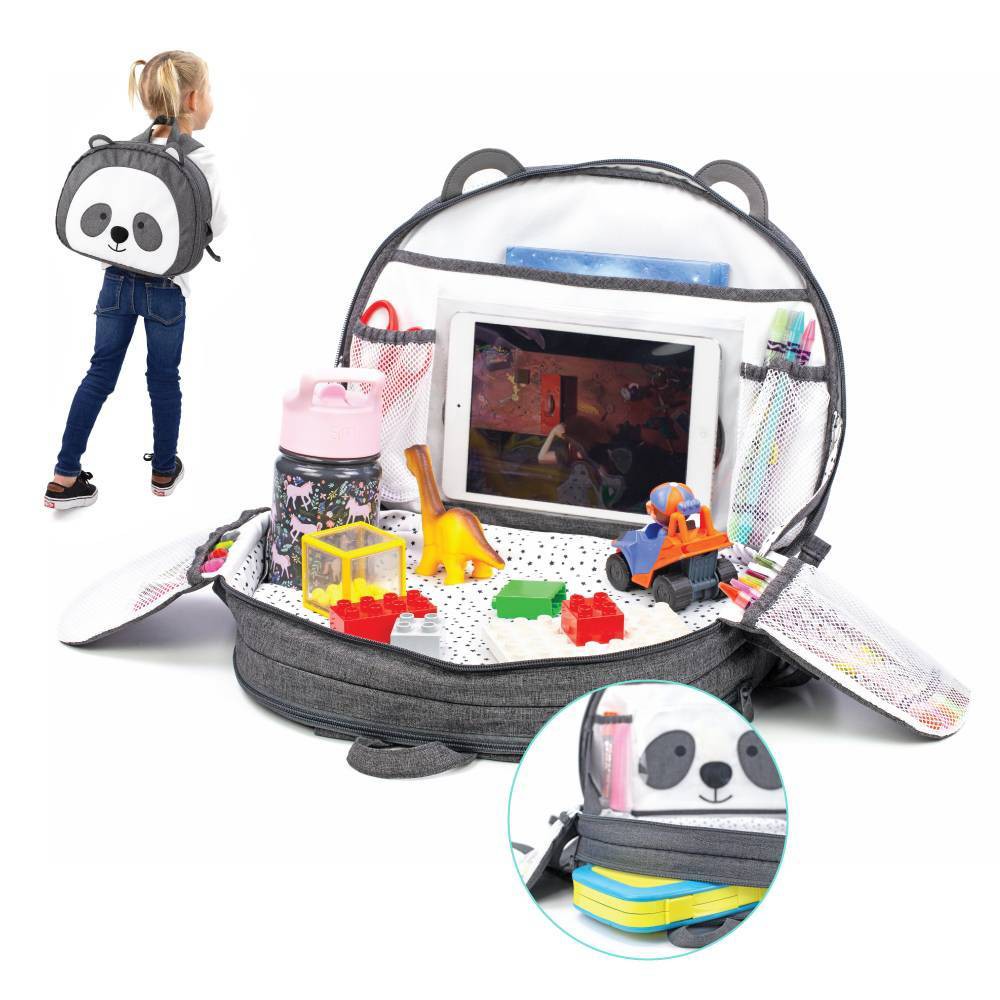Photos - Baby Carrier Lulyboo 10.5" Toddler Travel Activity Tray and Backpack - Panda 