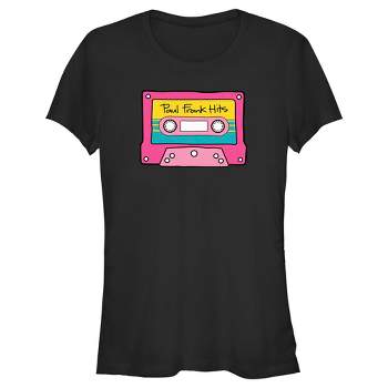 Juniors Womens Paul Frank Cassette Tape Hits Pink T-Shirt