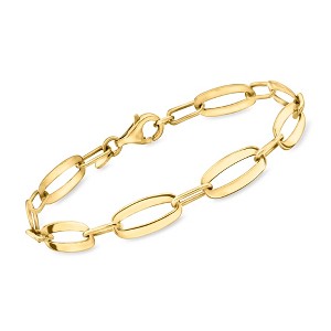 Ross-Simons Italian 18kt Gold Over Sterling Oval-Link Bracelet - 1 of 4