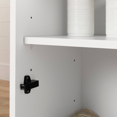 Crea CraftMaster White Counter-Height Table with Integrated Storage