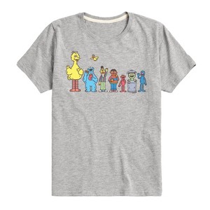Boys' - Sesame Street - Big Bird And Friends Group Short Sleeve Graphic T-Shirt - 1 of 4