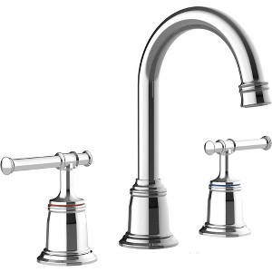 Whizmax Classical 8 inch Bathroom Faucet with Pop Up Drain and Lead-Free Hose, Bathroom Faucets for Sink 3 Holes, Chrome - 1 of 4