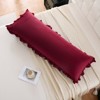 Velvet Ruffle Pillowcases – Luxurious Soft Velvet Pillow Covers with Elegant Fringe, Pocket Closure, Queen/King/Body Options - 3 of 4