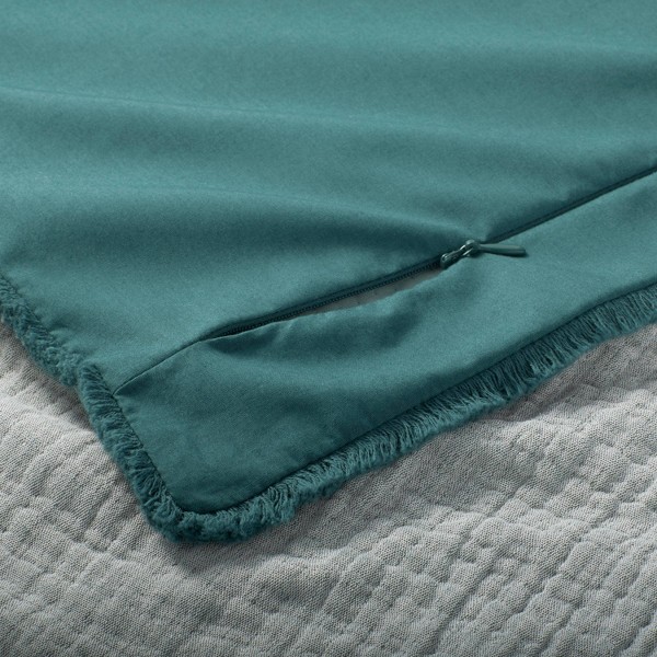 Funda de edredón y juego de fundas de almohada de algodón chambray texturizado - Casaluna™ 6