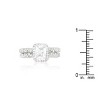 Slickblue 2.4 Ct Clear Halo Radiant Wedding Set for Women, Prong Set Rhodium Plated, Ring Sizes 5-10 - image 4 of 4