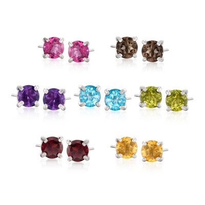 Ross-Simons 7.00 ct. t.w. Multi-Stone Jewelry Set: 7 Pairs Of  Stud Earrings in Sterling Silver