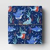 40” 125 sq ft Christmas Roll Wrap Festive Sharks on Blue - Wondershop™ - 2 of 3