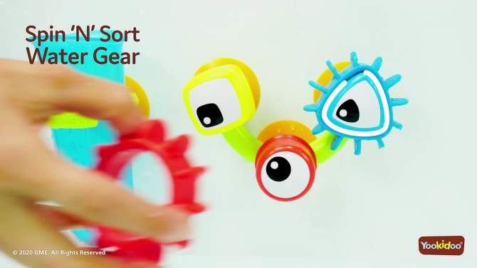 Yookidoo Spin &#39;N&#39; Sort Water Gear Bath Toy, 2 of 9, play video