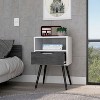 NicBex 25"H Wood Nightstand,Bedside Tables with 1 Drawer and Open Shelf for Bedroom,Living Room - 2 of 4