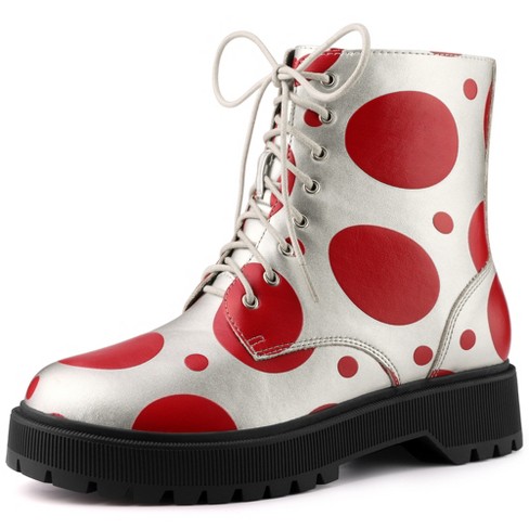 Heeled combat boots outlet target