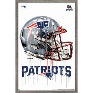 Trends International NFL New England Patriots - Drip Helmet 20 Framed Wall Poster Prints - 1 of 4