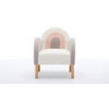 ACEPANO Accent Chair, Arm Chair with Solid Wooden Frame For Living Room & Bedroom-Multicolor - 3 of 4