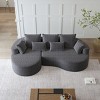 KWPZQEB 105'' Curved Sectional Sofa, 4-Seater Modular Sectional Sofa with 7 Pillows & Deep Seat, Comfy Chenille Couches for Living Room - 4 of 4