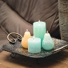 Vance Kitira 6" Turquoise Timber Pillar Candle ,Scentless, Clean-Burning, Environmental Friendly - 2 of 3