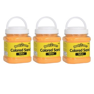 READY 2 LEARN™ Colored Sand - Yellow - 2.2 lb. Jar - Pack of 3 - 1 of 4