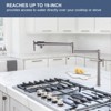 WOWOW Solid Brass Deck Mount Pot Filler Faucet, Pot Filler with Stretchable Double Joint Swing Arm - 3 of 4