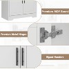 70 in Tall Kitchen Storage Pantry Cabinet with 4 Doors and Adjustable Shelves, Freestanding Cupboard for Dining Room, Bathroom, Laundry Room - 3 of 4