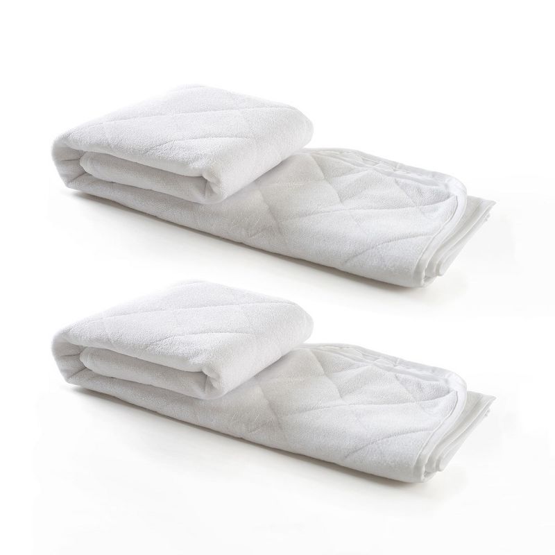Cheer Collection Set of 2 Terry Rayon from Bamboo Large Waterproof Mattress Protector (34" x 52"), 3 of 7