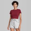 Women's Short Sleeve Cropped T-Shirt - Wild Fable™ - image 2 of 3