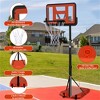 YONWAY Basketball Hoop 28" Backboard, Height Adjustable 4.8 to 7.7ft  Portable Basketball Goal System with Stable Base and Wheels for Outdoor - 4 of 4