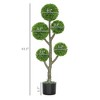Aghana Digitals 2-Pack UV-Protected Artificial Boxwood Topiary Trees, Realistic Ball-Shaped Fake - 4 of 4
