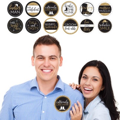 Big Dot of Happiness Nash Bash - Nashville Bachelorette Party Man Hunt Stickers - Set of 12