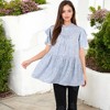 Anna-Kaci Women's Short Sleeve Babydoll Blouse with Ruffled Hemline and Loose Fit for Effortless Casual Style - 3 of 4