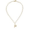 Paperclip Link Initial Necklace - Ettika - 2 of 2